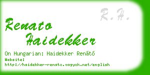 renato haidekker business card
